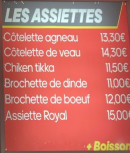 Menu Le petite resto - Les assiettes