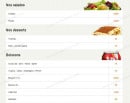 Menu Pizza 555 chicken - Les salades, desserts et boissons 