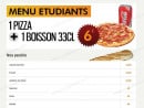 Menu Pizza 555 chicken - Le menu étudiant et paninis 