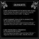 Menu Orge Et Houblon - Les desserts