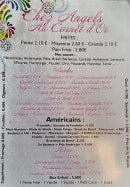 Menu Le Cornet d'Or - Exemple de menu