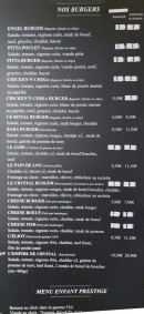 Carte et menu de Crystal Frite à Ferriere la Grande — Les burgers