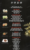 Menu Dozo - Les makis, temakis;....