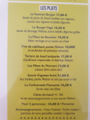 Menu Fleur de Lys - Les plats