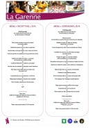 Menu L Auberge de la Garenne - Les menus