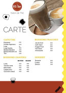 Menu Le 85 Ter - Les cafés, rhés et boissons fraîches,...