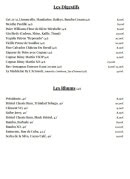 Menu Ripaille - Les digestifs et rhums