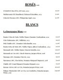 Menu Ripaille - Les vins rosés et vins blancs
