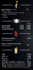 Menu La Frite Avelinoise - Les assiettes, desserts, ...