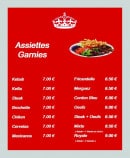 Menu Au Snack Royal - Les assiettes garnies 