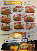 Menu Le Pera - Les sandwichs