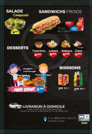 Menu Le Pera - Les sandwichs, desserts et boissons