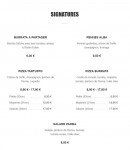 Menu Pizz'eli - Les signatures