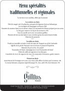 Carte et menu de Les Grillons à Neuville en Ferrain — Menu specialité et regionales