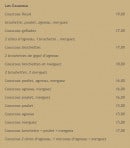 Menu Carthage - Les couscous 