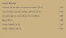 Menu Carthage - Les boissons