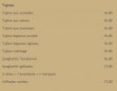 Menu Carthage - Les tajines