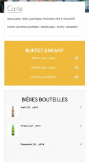 Menu Grill’inn - Les buffets enfants, bières bouteilles