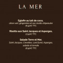 Menu L'entracte Gourmande - La mer