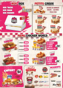 Carte et menu de King arena à Creil — Box, petits creux