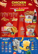 Menu King arena - Wings, tenders et milkshake