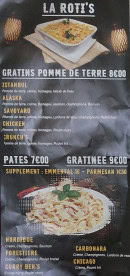 Menu La Roti's - Les gratins pomme de terre, pâtes et gratinées