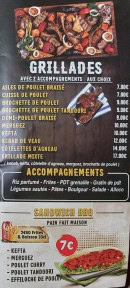 Menu La Roti's - Les grillades, accompagnements et sandwichs