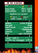 Menu Pizza yollo - les supplément des pizzas