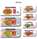 Menu Poulet Station - Les plats indien