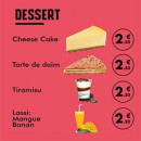 Menu Poulet Station - Les desserts
