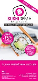 Menu Sushi Dream - Carte et menu Sushi Dream Creil