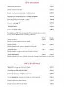 Menu Cuisine Concep't - Côté brasserie et entrées 