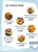 Carte et menu de Tour d'Horizon Culinaire à Liancourt — Les snacks bar