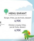 Carte et menu de Tour d'Horizon Culinaire à Liancourt — Le menu enfant