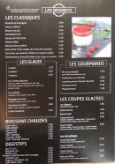 Menu La Fabrik - Les classiques, glaces et digestifs,...