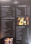 Menu La Fabrik - Les apéritifs, boissons fraiches et whiskies,...
