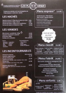 Menu La Fabrik - Les hachés, viandes et menus,...