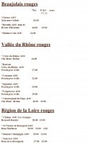 Menu Bistrot du terroir - Les vins page 3