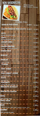 Menu Le Gourmet - Les sandwichs