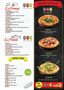 Menu Pizzeria Kiosque - Les pizzas (suite), paninis