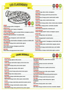 Menu Pizzeria Kiosque - Les pizzas