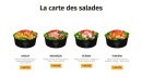 Menu Mosaique pizza - Les salades