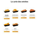 Menu Mosaique pizza - Les entrées