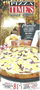 Menu Pizza Time's - Carte et menu Pizza Time's, Margny les Compiegne