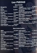 Menu Benjy's pizza - Les pizzas