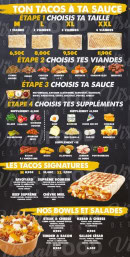 Menu Taste It - Les tacos