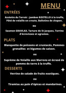 Carte et menu de Trattoria 60 à Nanteuil le Haudouin — Le menu