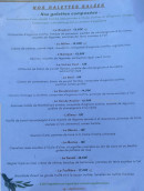 Menu Crêperie Admani - Les galettes salées