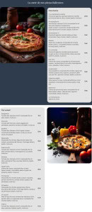 Carte et menu de Deux Napolitains à Paris à Orry la Ville — Les pizzas