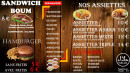 Menu Méditerranée - Les hamburgers, assiettes, ...